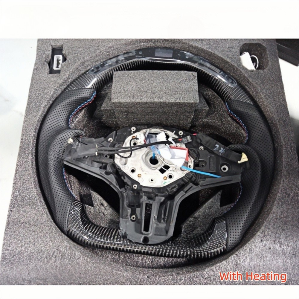Vekto M Sport carbon fiber heated LED steering wheel for BMW G Series F90 2018+ with LED controls and sporty design