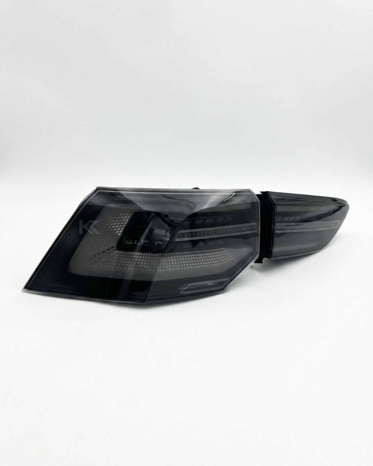 Volkswagen Golf 8 LED tail lights by K2 Industries, European style, for 2020-2023 model, showing close-up of tail light design.
