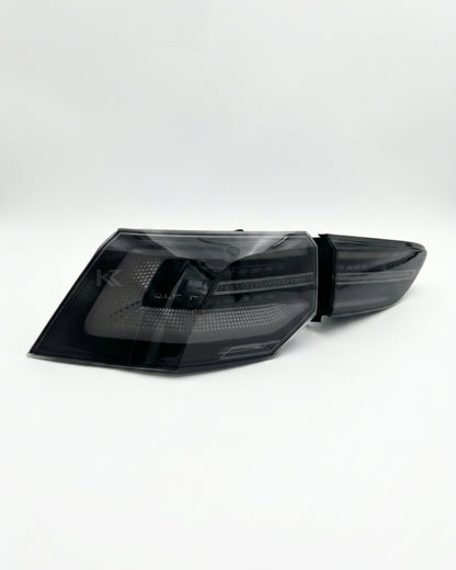 Volkswagen Golf 8 LED tail lights by K2 Industries, European style, for 2020-2023 model, showing close-up of tail light design.