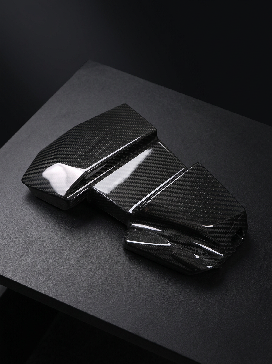 BMW 3/4 Series G80/G81/G82/G83/G87 carbon fiber ECU cover by K2 Industries, showcasing sleek textured finish and precise fit