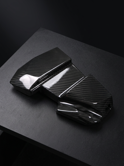 BMW 3/4 Series G80/G81/G82/G83/G87 carbon fiber ECU cover by K2 Industries, showcasing sleek textured finish and precise fit