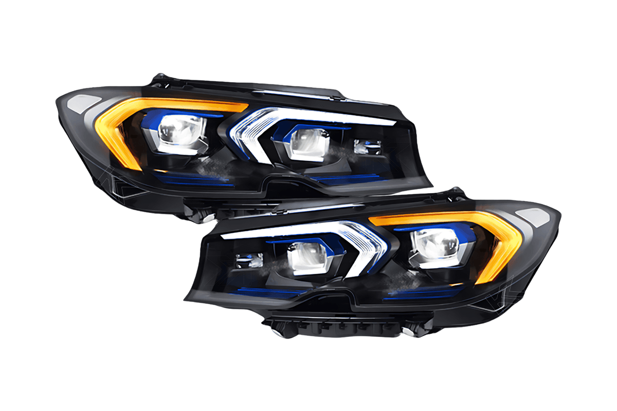BMW 3 Series G20 G28 LED headlights upgrade by K2 Industries, featuring modern LCI style design for pre-LCI models (2019-2022).