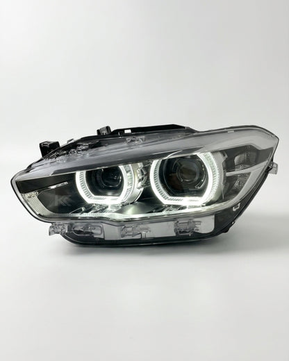 BMW 1 Series F20 118i dual-color yellow and white LED headlight assembly with high and low beam from K2 Industries.