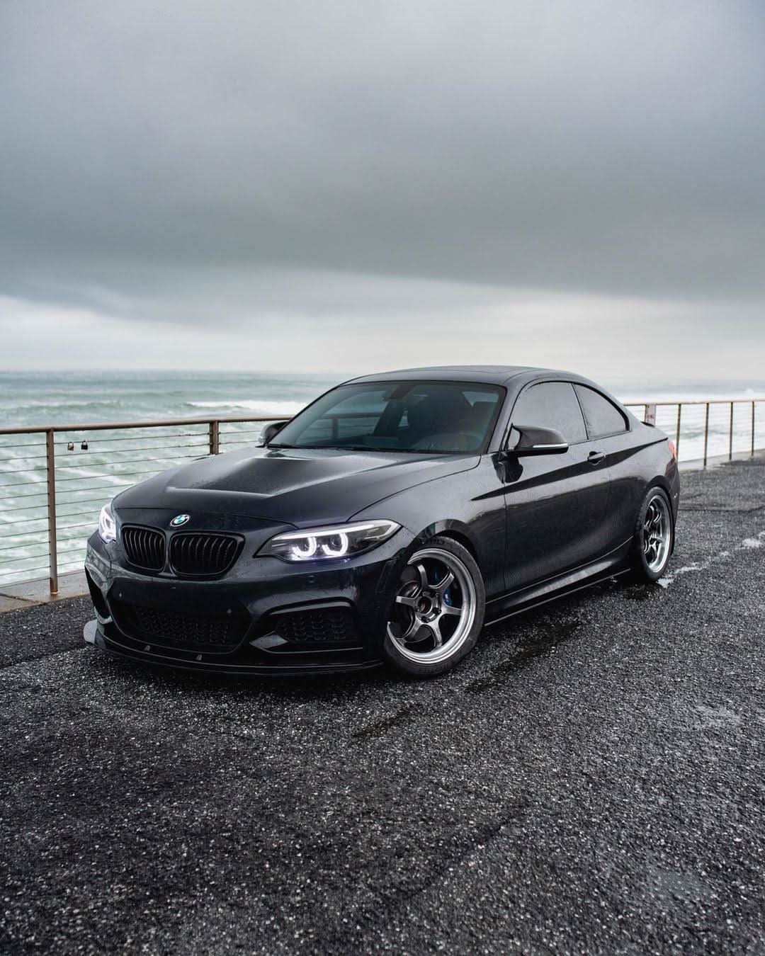 K2 Industries BMW 2 Series F22 M2 Style LED headlights upgrade, showing sleek headlight assembly with LED accents for 2014-2021.