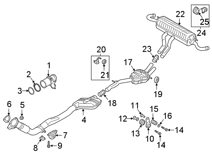 Bayern Automotive 4M0254252S catalytic converter for EA888 Audi A4, A5, and Q7 2018–2024