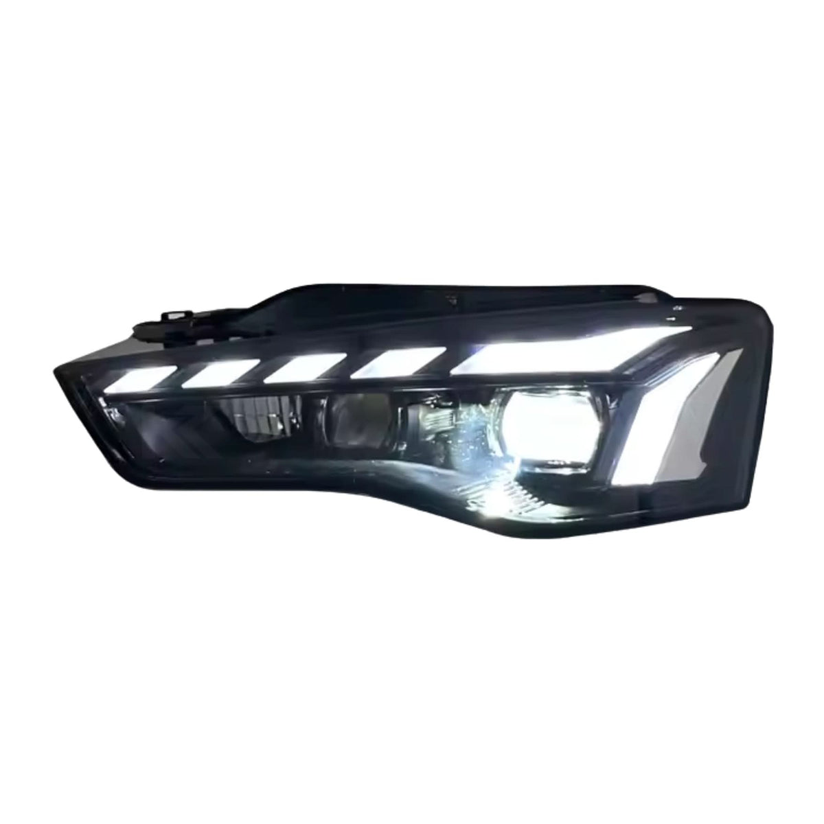 K2 Industries Audi A5 RS5 style LED headlights for 2012-2016 model, showcasing sleek daytime running lights and modern design.
