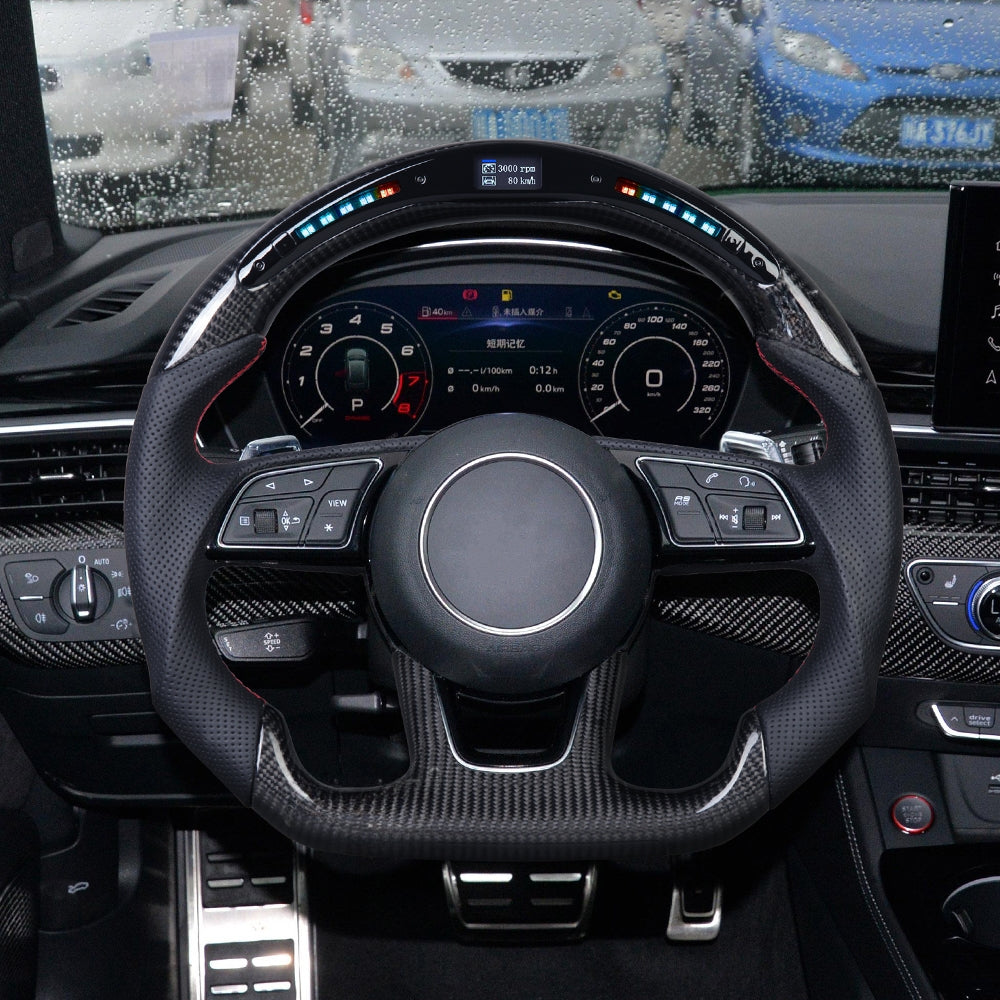LED Carbon Fiber Steering Wheel for Audi A3 A4 A5 S3 S4 S5