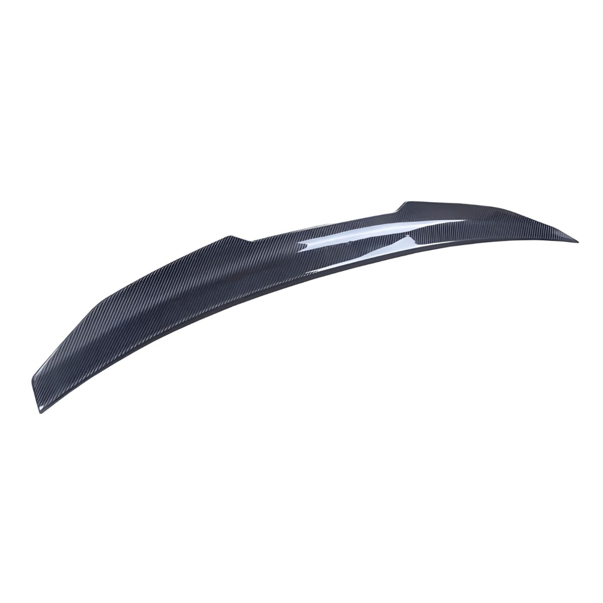 BMW 4 Series G22 G82 M4 carbon fiber trunk spoiler by K2 Industries, showcasing sleek, aerodynamic design for sporty look.
