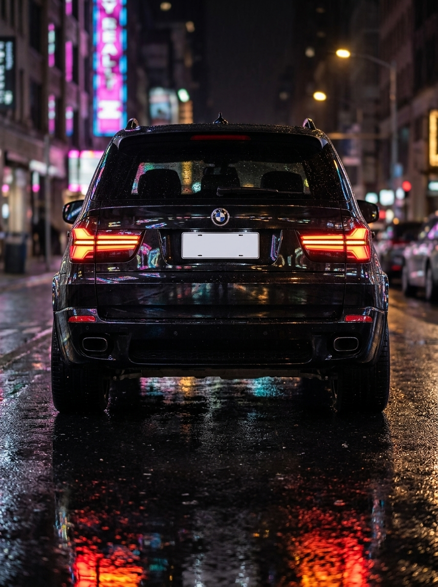 BMW X5 E70 tail light assembly with 35W LED running lights and dynamic turn signal, replaces 63217167055, by K2 Industries.