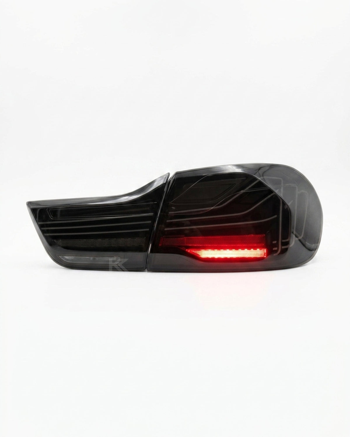BMW 4-Series F32 F82 430i CSL Style LED tail lights by K2 Industries installed on a 2013-2018 model.