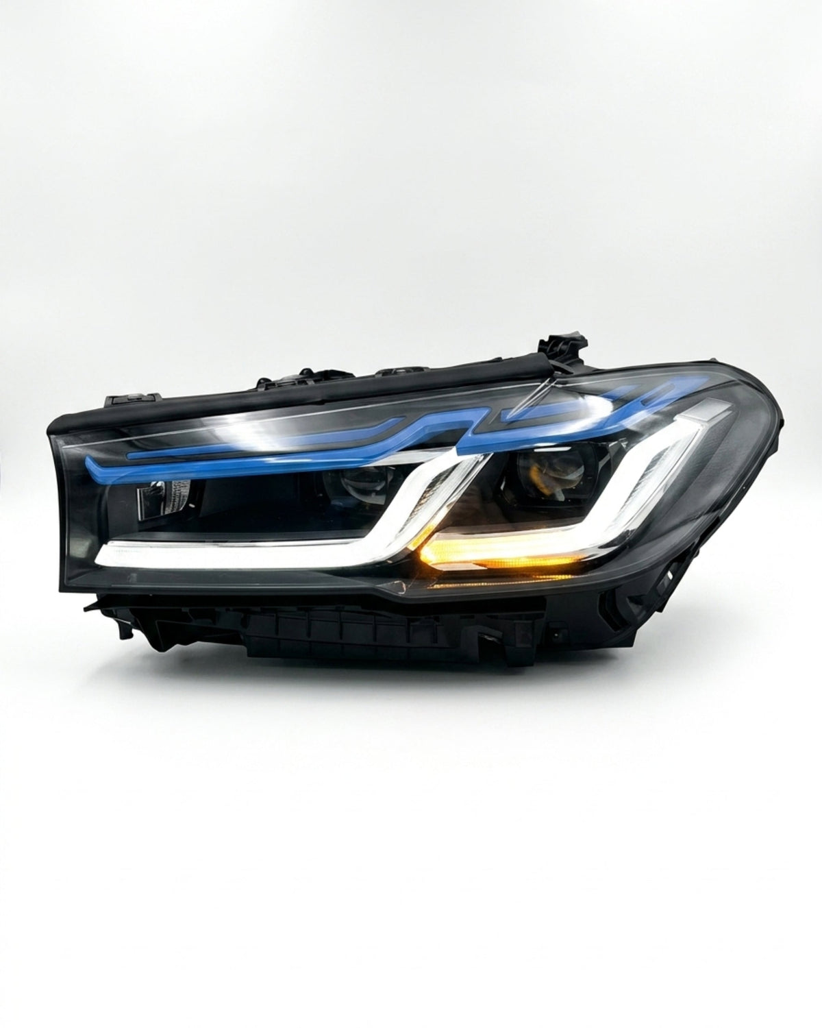 BMW 5-Series G38 G30 Laser LED headlights by K2 Industries, showing the sleek headlight design with advanced lighting features.