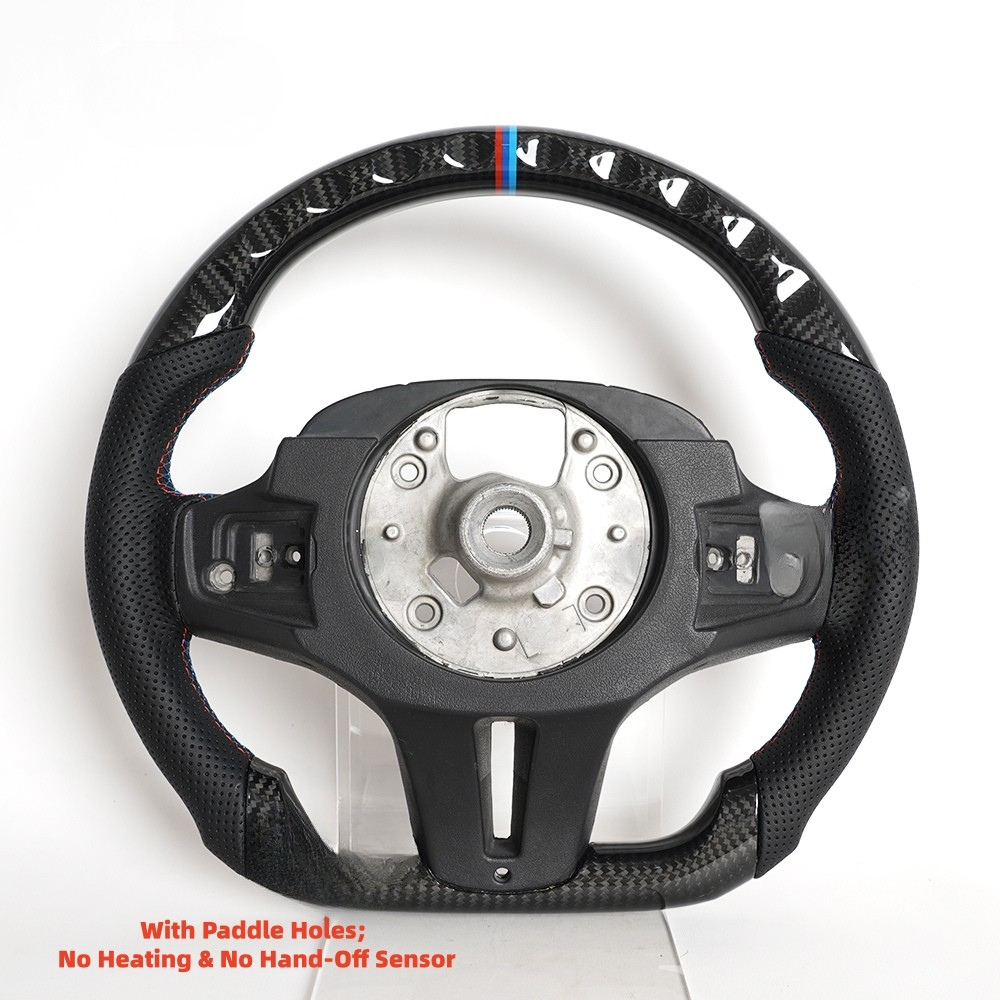Vekto carbon fiber steering wheel for BMW G Series M Sport G30 G05 G11, with sporty black and carbon fiber finish.