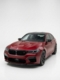 BMW 5 Series F90 M5 LCI ST Style carbon fiber front lip, K2 Industries, designed for 2020+ model, showcasing sleek aerodynamic design.
