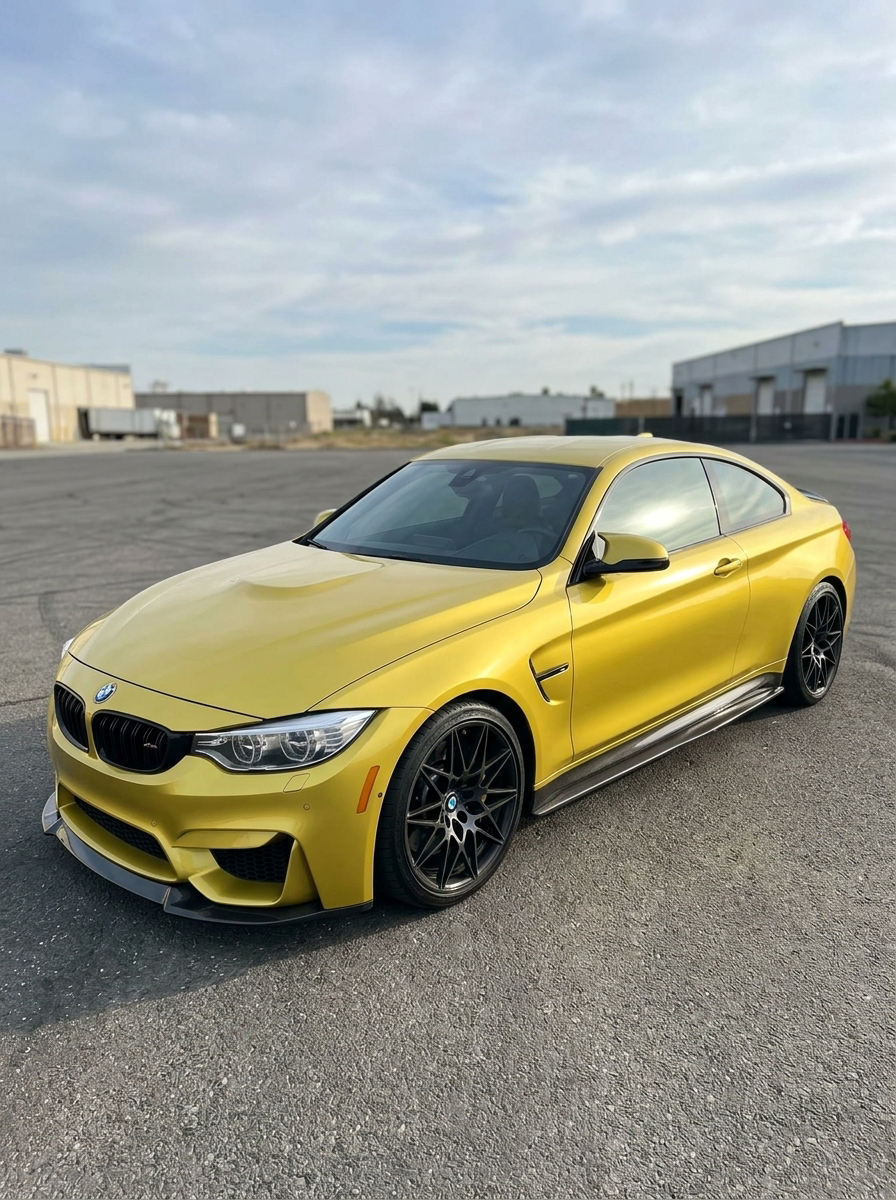K2 Industries carbon fiber side skirts for BMW 3 Series F80 M3 and 4 Series F82 M4, showcasing sleek, lightweight design.