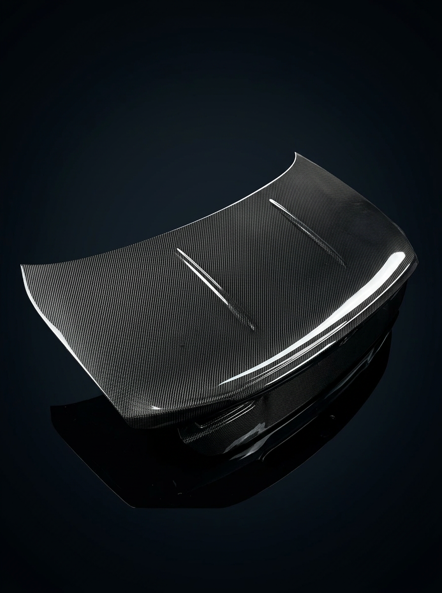 BMW 4 Series G82 Carbon Fiber CSL trunk by K2 Industries, showcasing sleek carbon fiber material and aerodynamic design.