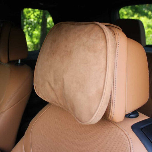 Palenon Performance premium cuddle pillow for 2nd row headrest, compatible with Audi, BMW, Supra, Mercedes vehicles.