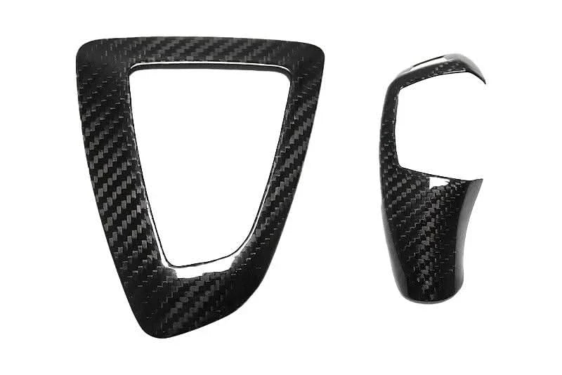BMW F20 F22 F30 F32 F10 GT F07 F01 X3 F25 X4 F26 carbon fiber gear shift knob and panel cover trim by K2 Industries, interior upgrade