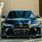 Carbon fiber kidney grille for BMW G80 M3 and G82 M4 by Palenon Performance, featuring a CSL style design.