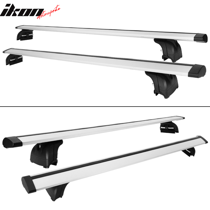 K2 Industries roof rack cross bars for Audi Q5, Q7, BMW X1 SUVs, 47-inch cargo carrier rails, durable automotive roof racks