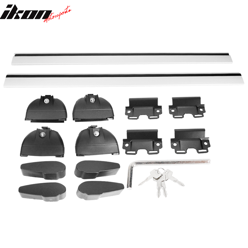 K2 Industries roof rack cross bars for Audi Q5, Q7, BMW X1 SUV, 2-piece 47-inch cargo carrier roof rails.