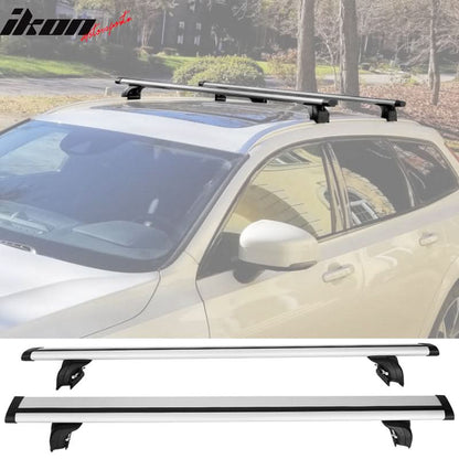 K2 Industries roof rack cross bars for Audi Q5, Q7, BMW X1 SUV, 47-inch cargo carrier with secure mounting on vehicle roof