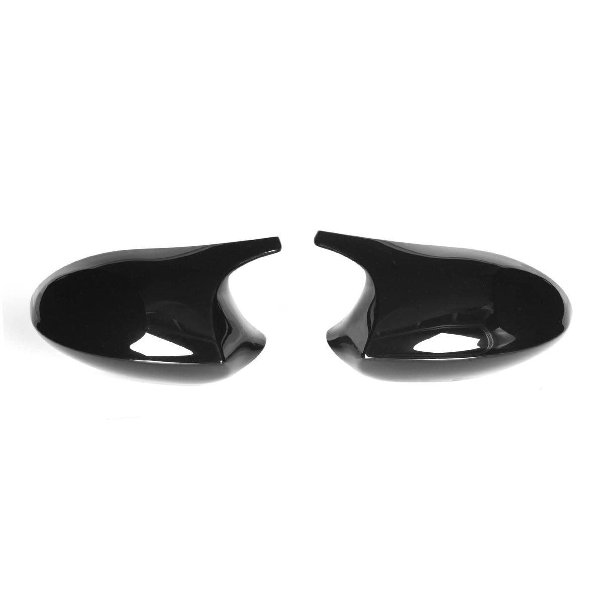 BMW E92/E93 mirror cover with glossy black ABS M Style mirror caps by Palenon Performance, showing the sleek, reflective finish.
