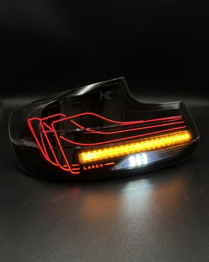 BMW 2 Series F22 F87 CSL RGB style LED tail light assembly with turn signal by K2 Industries, for 2014-2021 models.