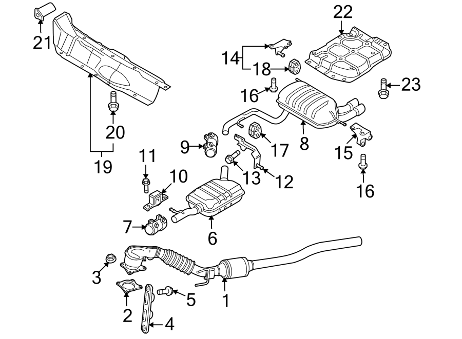 Bayern Automotive catalytic converter for Audi Q3 and VW Tiguan EA888 2.0L Gen 2/3 2009-2018