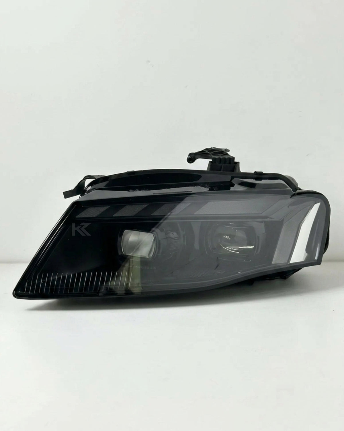 K2 Industries Audi A4 RS style LED headlight assembly with daytime running lights for 2008-2012 model showing front view.