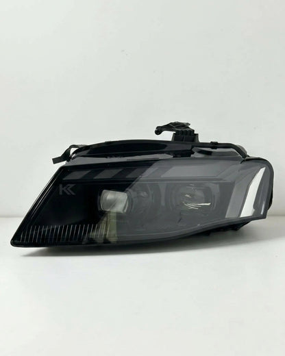 K2 Industries Audi A4 RS style LED headlight assembly with daytime running lights for 2008-2012 model showing front view.
