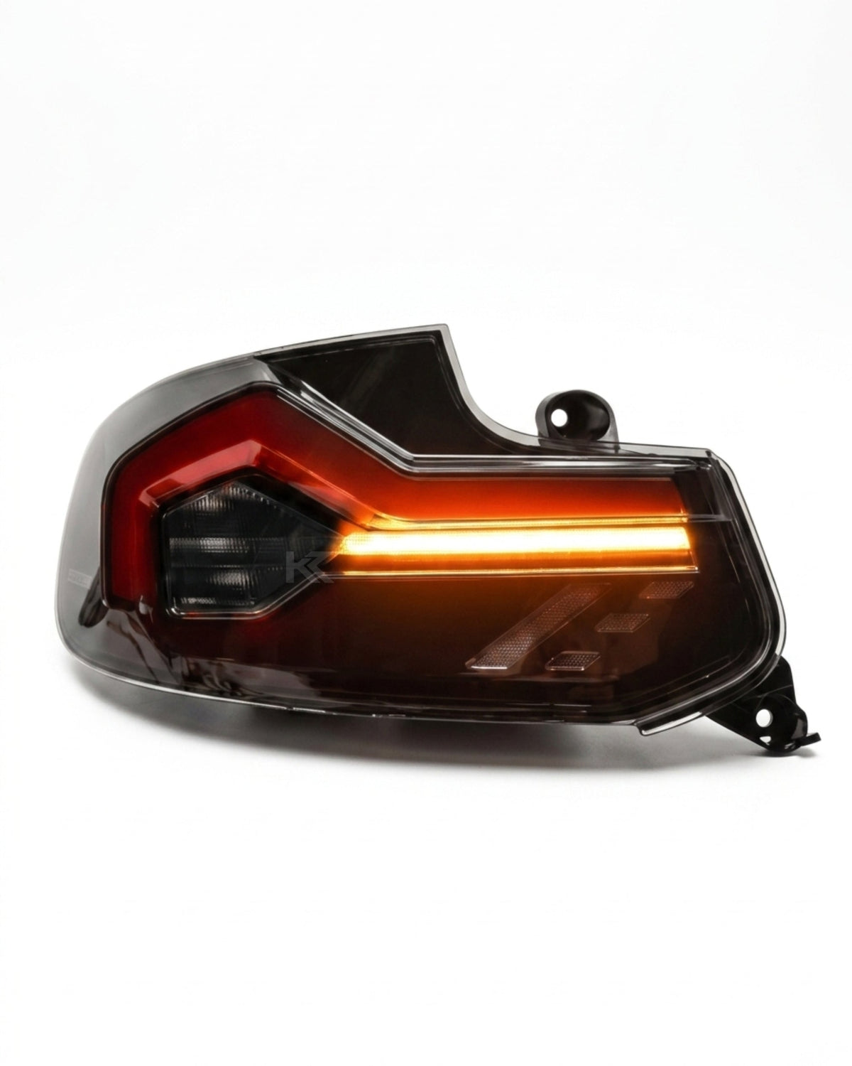 BMW 2-Series F22 F23 M2 F87 smoked LED tail lights by K2 Industries, installed on a 2014-2021 model.