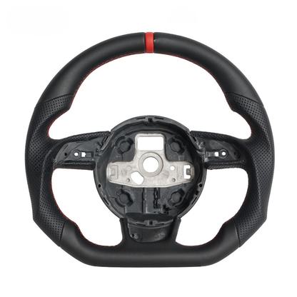 Flat-Bottom Real Carbon Fiber Steering Wheel for Audi A3 A4 A5 S3 S4 S5 RS3 RS4 RS5 RS6 RS7 SQ5 2012–2016