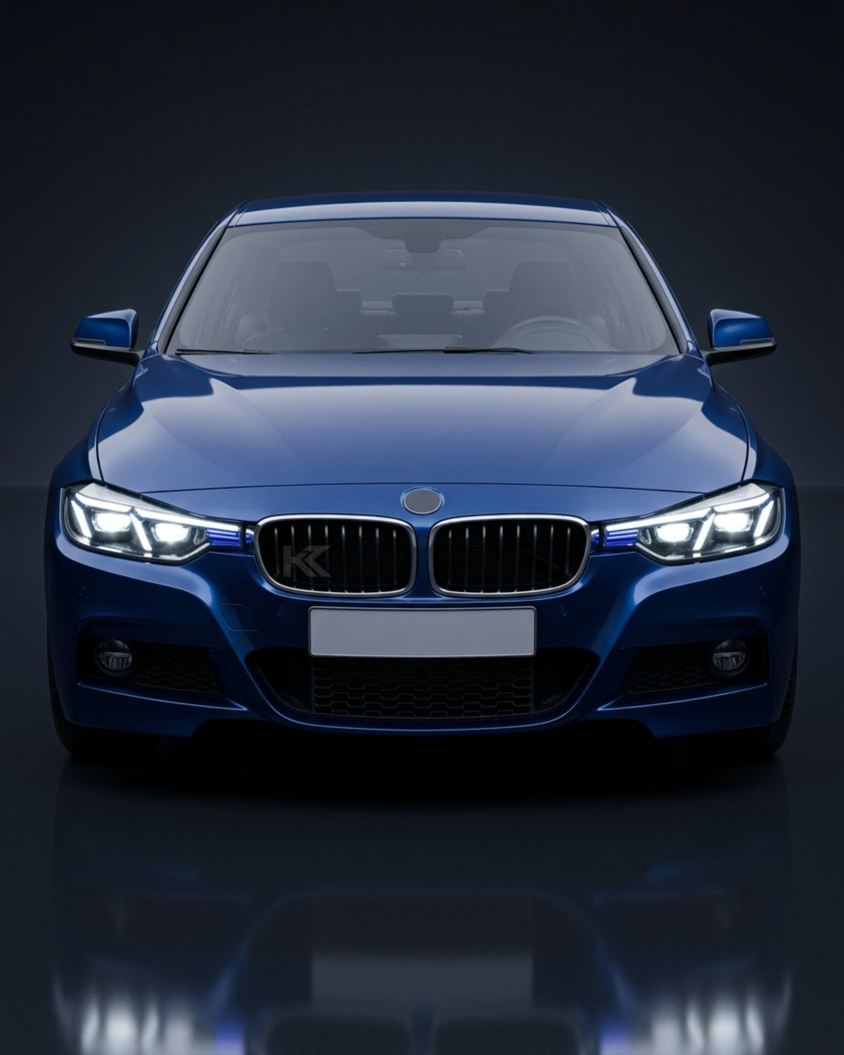 BMW 3 Series F30 F35 F80 LED headlight upgrade by K2 Industries, showcasing the sleek Lazer LED headlight with detailed design.