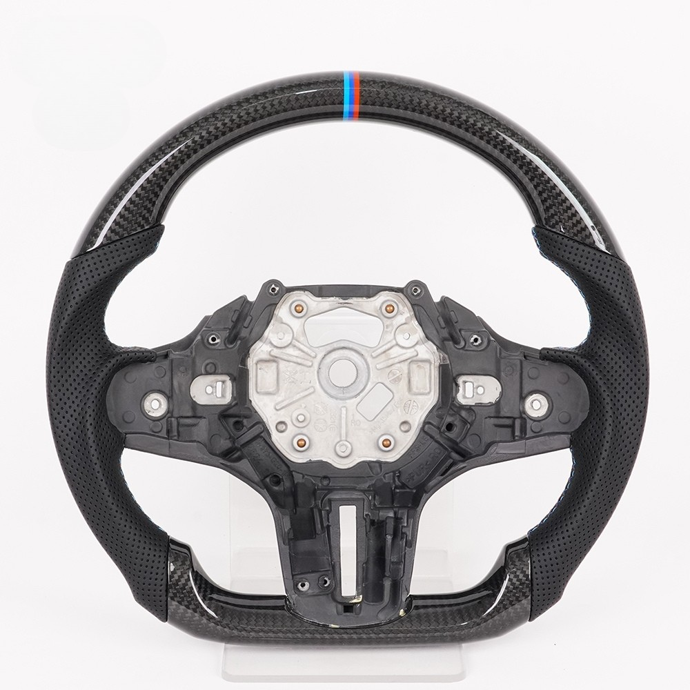 Vekto real carbon fiber BMW G20 G21 G22 G28 G29 M3 G80 steering wheel with textured carbon fiber finish and ergonomic design