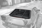 Black K2 Industries windshield louvers installed on a BMW E36 Coupe Series 3, 1992-1999, showcasing their sleek design and fit.