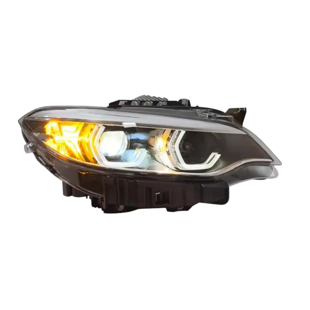 BMW 2 Series F22/F23/F87 Spoon Style LED headlights by K2 Industries, featuring sleek design and bright LED illumination.