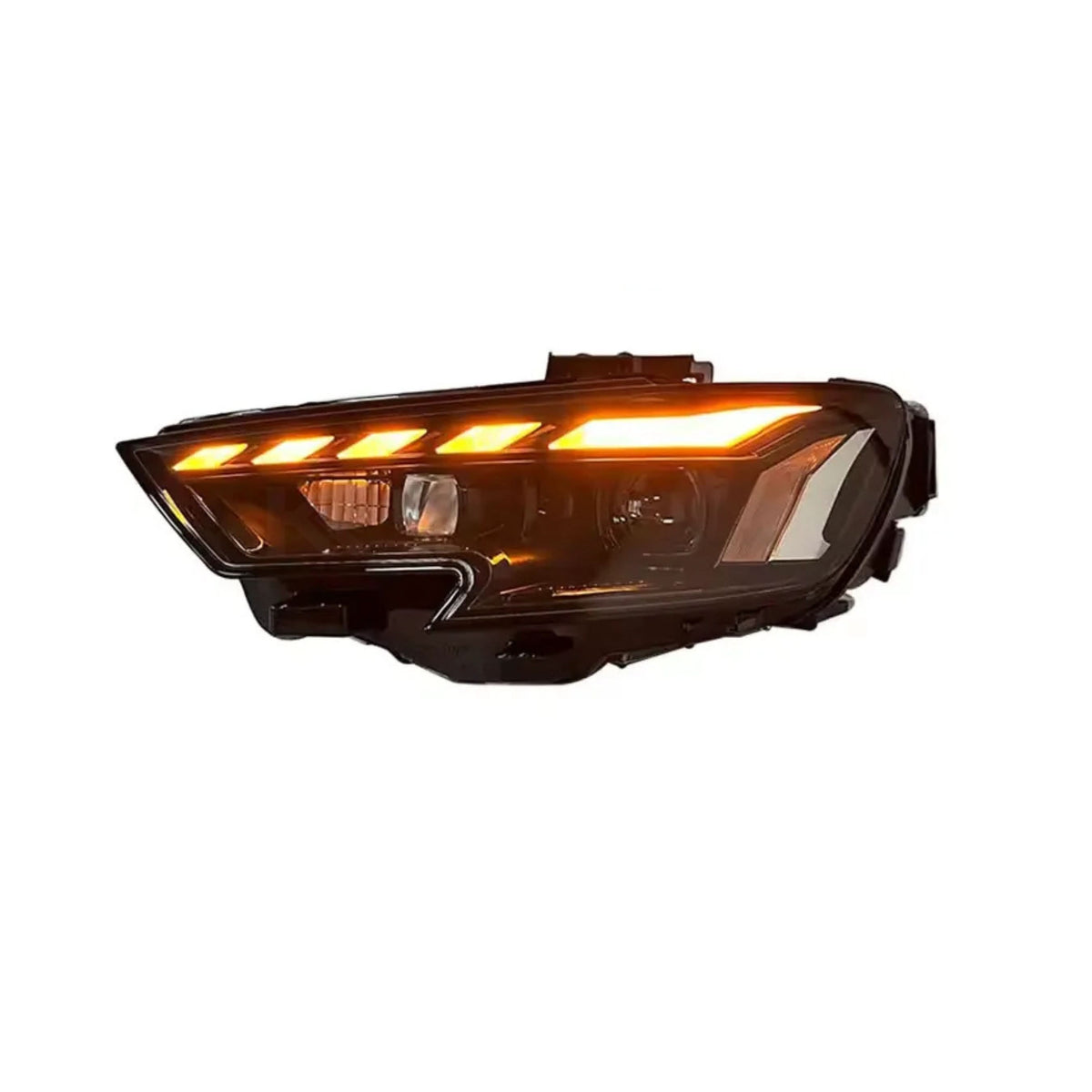 Audi A3 LED headlights by K2 Industries, modern style with sleek design and bright illumination for models 2017-2019.