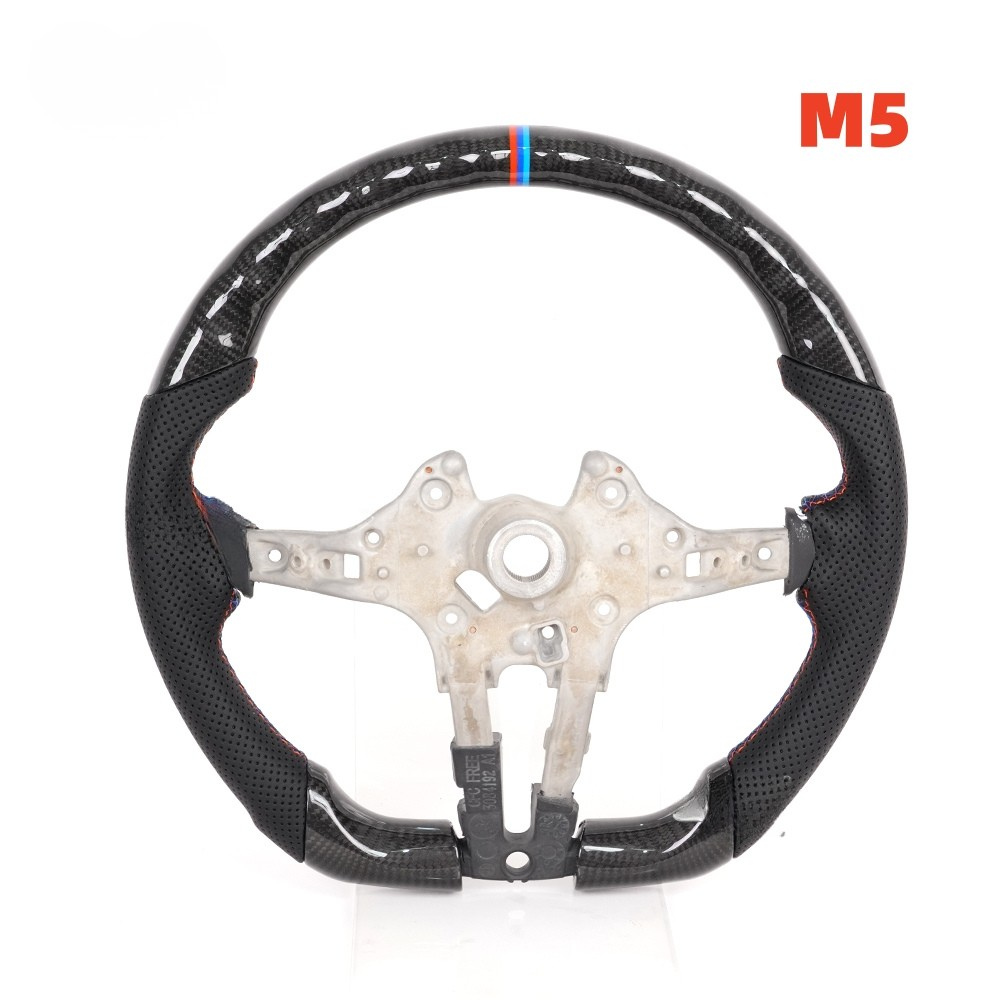 Vekto real carbon fiber M Sport steering wheel for BMW F90 M5, F10 5 Series, F07 GT, F11 Touring, F Series interior upgrade