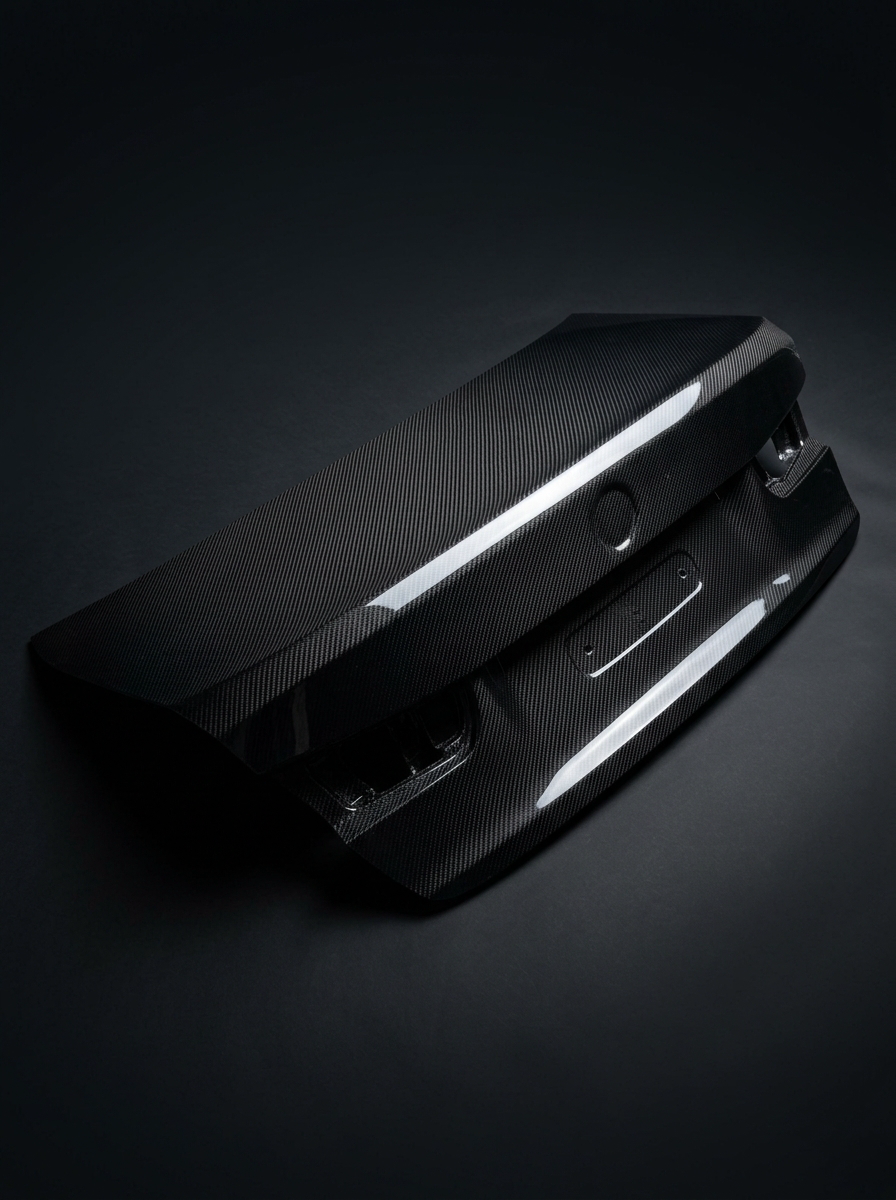 BMW 3 Series G80 M3 OEM Style carbon fiber trunk by K2 Industries, lightweight performance upgrade for 2019+ models.