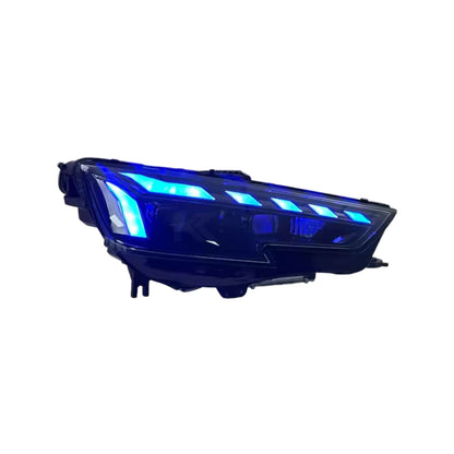 K2 Industries Audi A4 RS4 style LED headlights for 2013-2021 model, featuring sleek design and bright LED illumination.