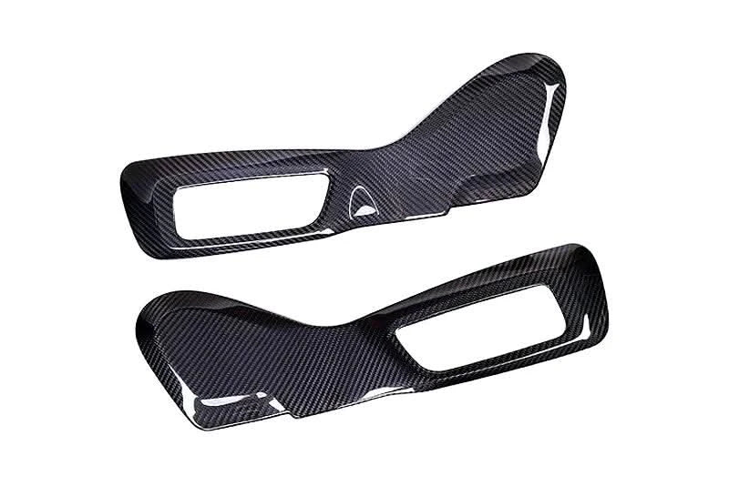 BMW 3 Series G80 M3 G82 M4 carbon fiber interior side seat trim frame panel cover by K2 Industries, showcasing sleek carbon fiber finish