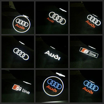 Quartz Ground Shadow Door Puddle Lamp Lighting for Audi Cars and SUVs