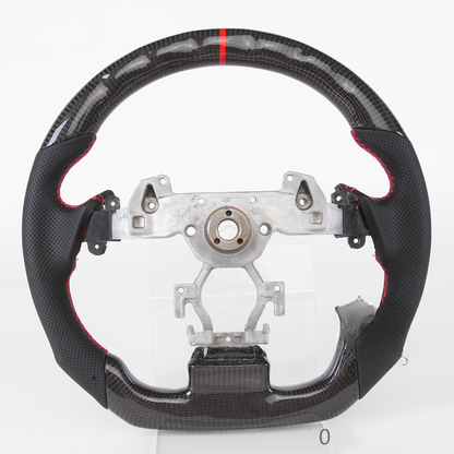 Vekto premium full leather steering wheel for BMW 3 Series E90, E91, E92, E93, and M3, showing a close-up of the leather cover.
