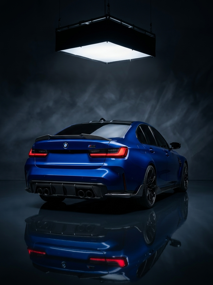 K2 Industries BMW 3 Series G20 G28 G80 M3 carbon fiber trunk spoiler, sporty aerodynamic design for 2019-2024 models