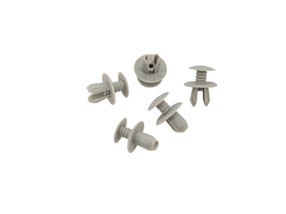 Pack of five GoWesty Eurovan panel clips with exposed heads, used as hardware fasteners for vehicle panel installation.