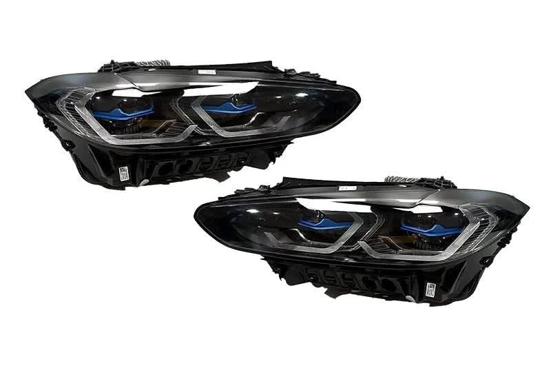 BMW 3/4 Series G80 M3 G82 M4 modern LED headlights by K2 Industries, showcasing sleek design and bright illumination.