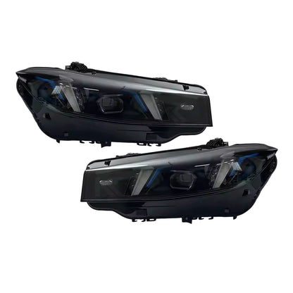BMW 3 Series G20 G28 Snake Eyes Style CSL LED headlights by K2 Industries, showing sleek headlight design with LED accents.