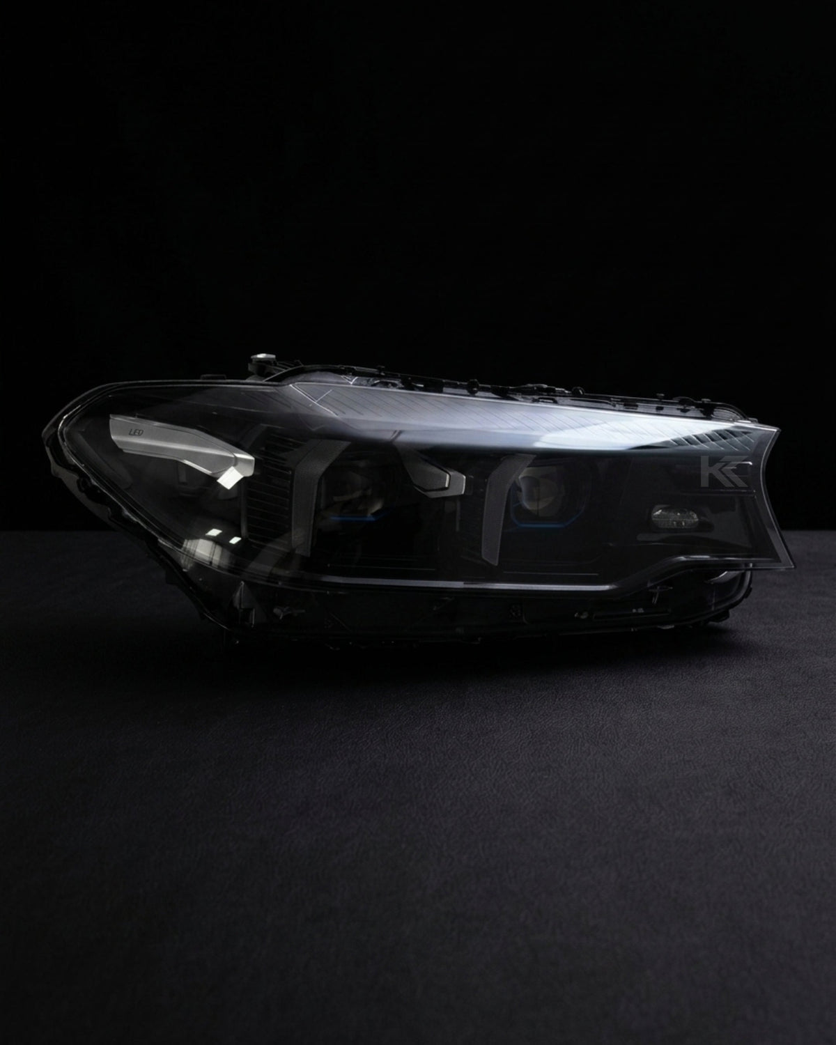 BMW 5 Series G30 G38 M5 F90 dual-color LED headlight assembly with DRL, featuring sleek design and bright illumination.