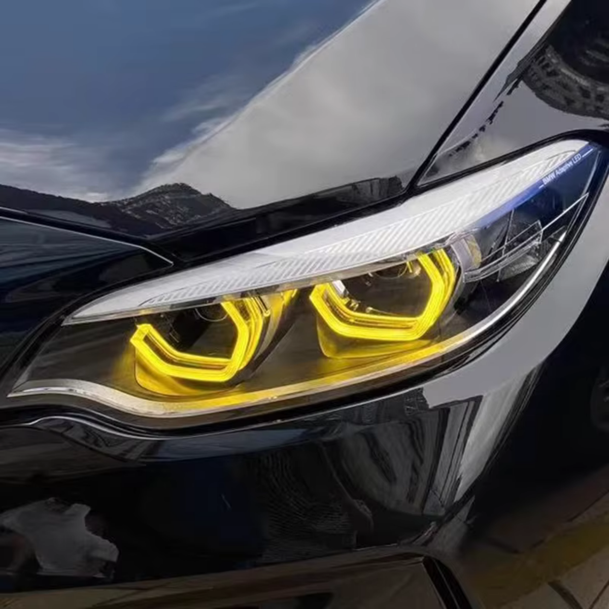 BMW 2 Series F22/F23/F87 Spoon Style LED headlights by K2 Industries, showing sleek, modern headlight design for 2014-2021 models.