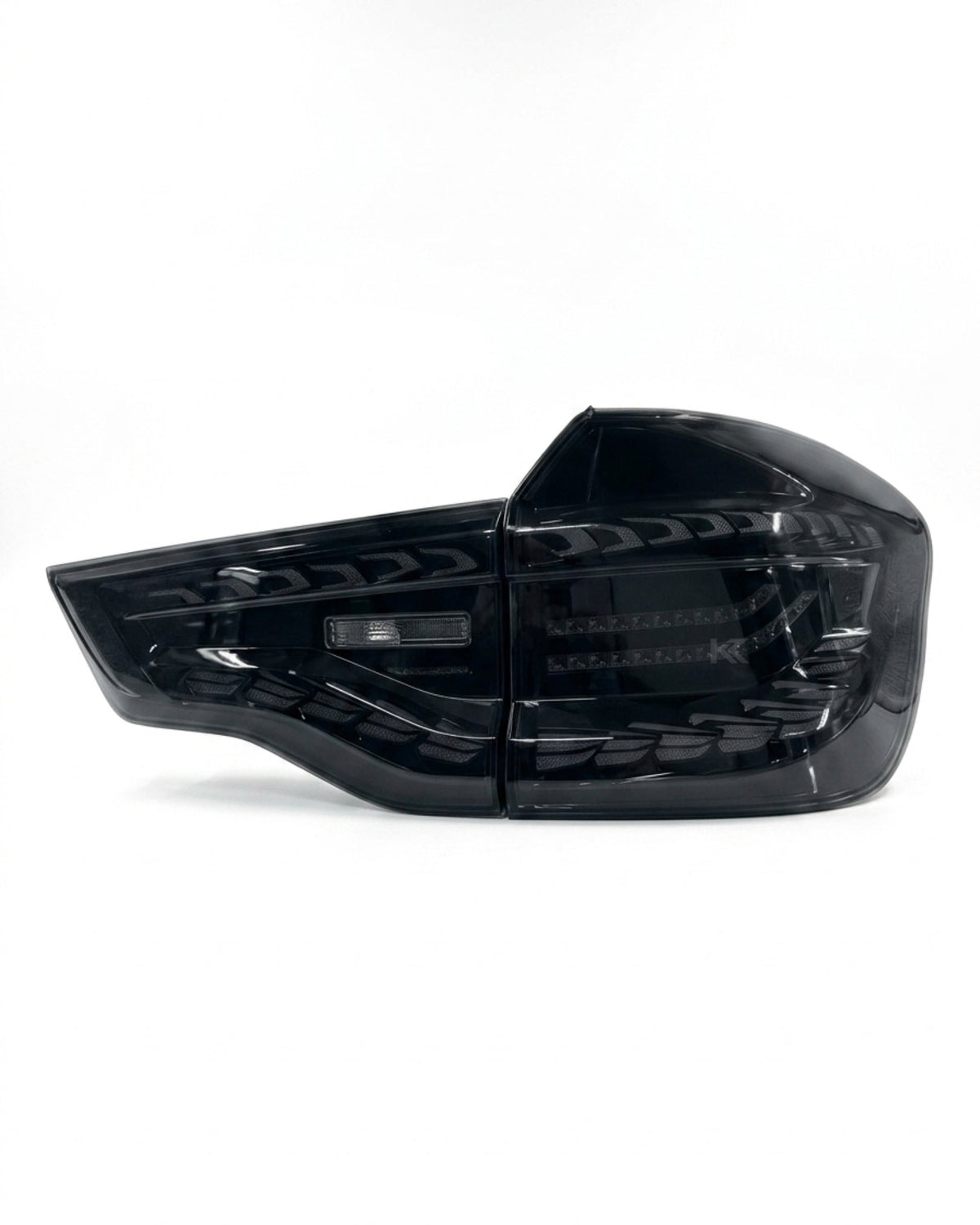 BMW X3 G01 and iX3 G08 tail lights by K2 Industries, featuring LED GTS Dragon Scale style in red or black, for 2019-2022 models.